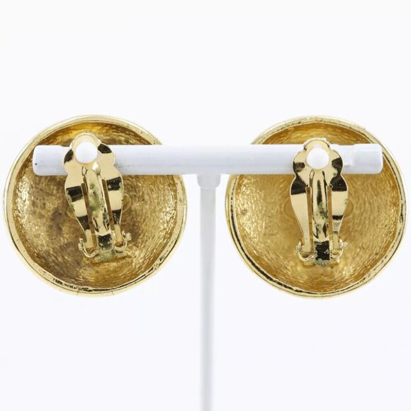 CHANEL COCO Mark Earring Plated Gold 30.0g Women - Picture 6 of 8